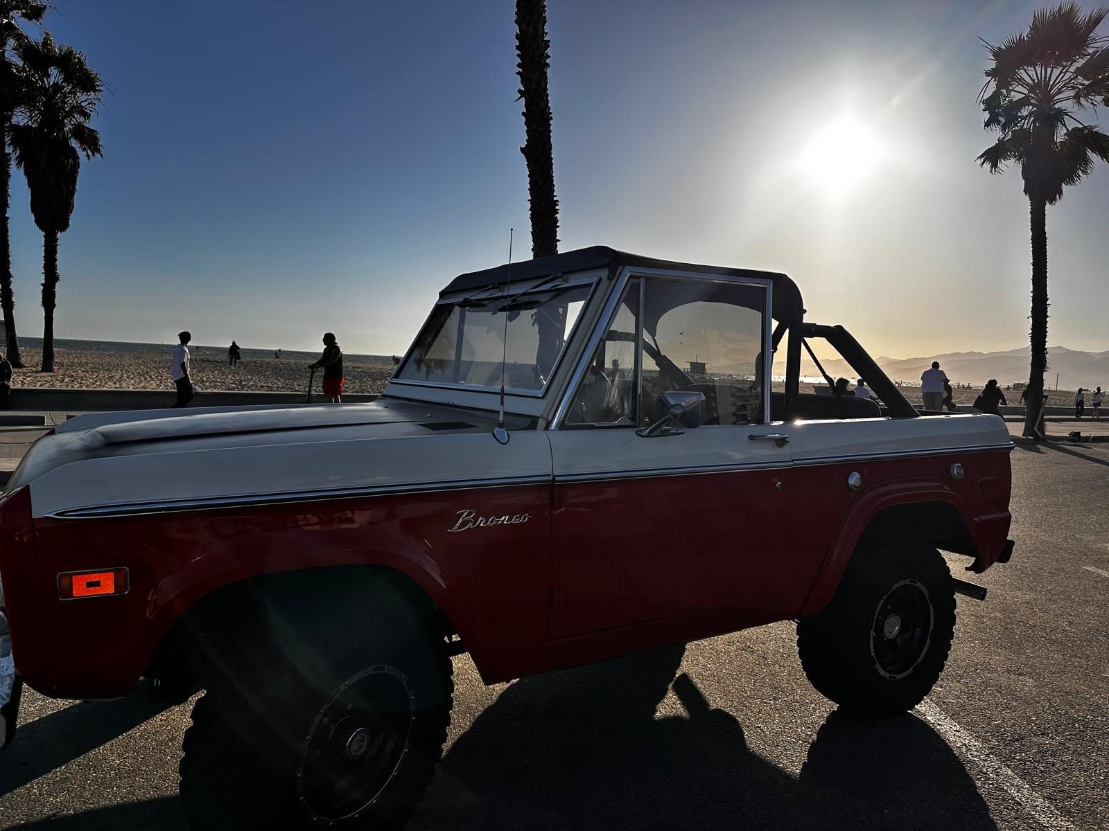 Bronco parked at Venice Beach